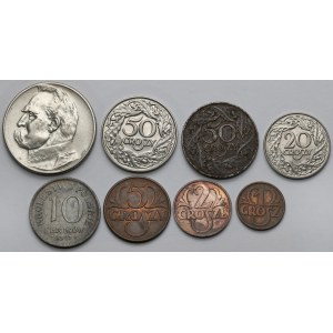 1 grosz - 5 złotych 1917-1938 - zestaw (8szt)