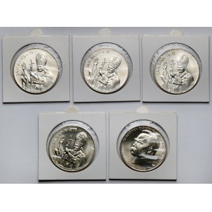SREBRO 10.000 i 50.000 złotych 1987-1988 - zestaw (5szt)