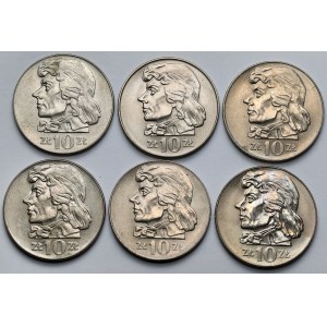 10 złotych 1969-1972 Kościuszko (6szt)