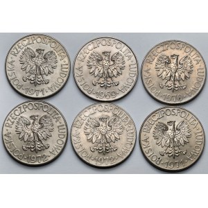 10 złotych 1969-1972 Kościuszko (6szt)