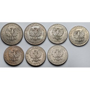 10 złotych 1960-1973 Kościuszko - zestaw (7szt)