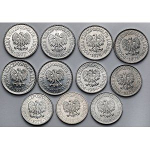 50 groszy - 1 złoty 1970-1984 - zestaw (11szt)