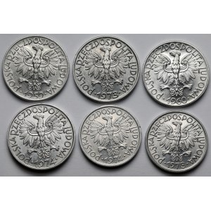2-5 złotych 1959-1974 - zestaw (6szt)