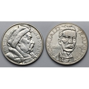 10 złotych 1933 Sobieski i Traugutt - zestaw (2szt)