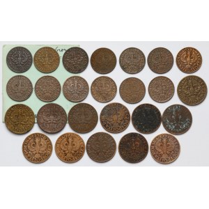 2-5 groszy 1923-1939 - zestaw (25szt)