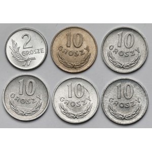 2 - 10 groszy 1949-1969 - zestaw (6szt)