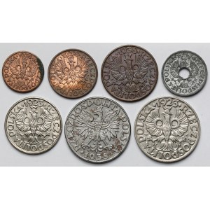 1-50 groszy 1923-1939 - zestaw (7szt)