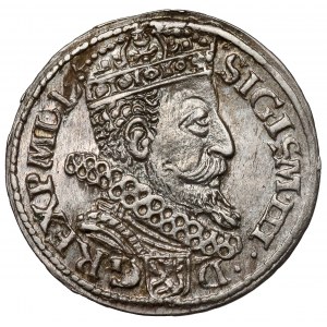 Zygmunt III Waza, Trojak Kraków 1606 - litera K