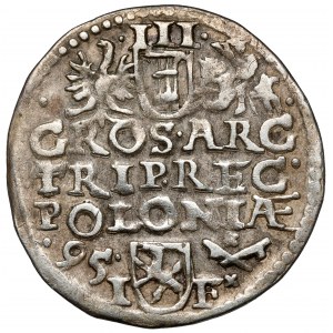 Zygmunt III Waza, Trojak Wschowa 1595 - z kratką