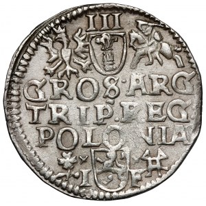 Zygmunt III Waza, Trojak Wschowa 1595 - korona z sercem