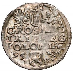 Zygmunt III Waza, Trojak Wschowa 1595 - z kratką