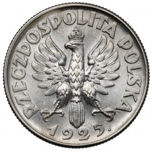 Kobieta i kłosy 2 złote 1925 z kropką, Londyn