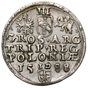 Zygmunt III Waza, Trojak Olkusz 1588 - duża głowa - rzadki