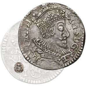 Zygmunt III Waza, Trojak Olkusz 1593 - ruszt z lewej - gwiazda - b.rzadki