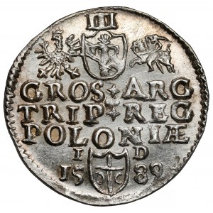 Zygmunt III Waza, Trojak Olkusz 1589 - piękny