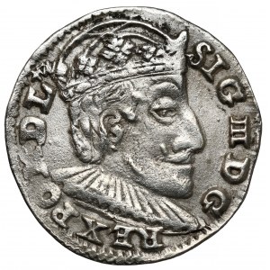 Zygmunt III Waza, Trojak Olkusz 1591 - DUŻA głowa - RZADKI