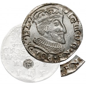 Zygmunt III Waza, Trojak Olkusz 1592 - RE - nieopisany