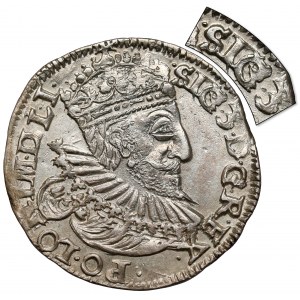 Zygmunt III Waza, Trojak Olkusz 1592 - SIG 3 - ozdobna szata