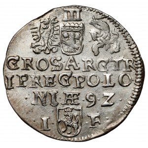 Zygmunt III Waza, Trojak Olkusz 1592 - SIG 3 - ozdobna szata