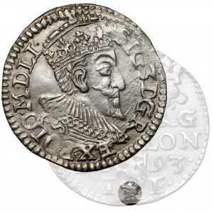 Zygmunt III Waza, Trojak Olkusz 1593 - znak pod Lewartem
