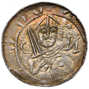 Władysław II Wygnaniec, Denar - Książę i Biskup - łuk i litera И