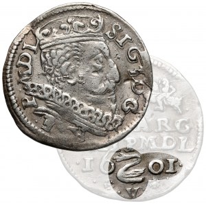 Zygmunt III Waza, Trojak Wilno 1601 - Łabędź nad V - RZADKI