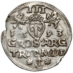 Zygmunt III Waza, Trojak Wilno 1593 - Platina