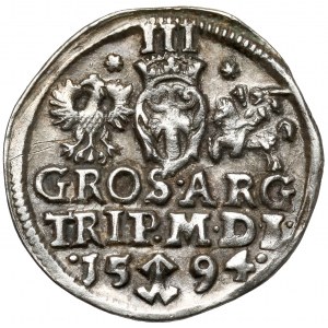 Zygmunt III Waza, Trojak Wilno 1594 - gwiazdki
