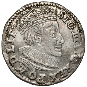 Zygmunt III Waza, Trojak Olkusz 1590 - Lewart w ozdobnej