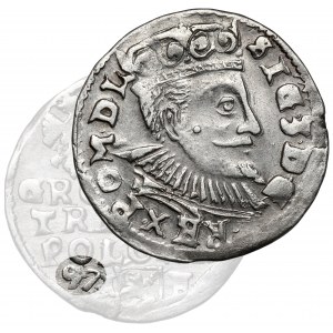 Zygmunt III Waza, Trojak Lublin 1597 - data z lewej