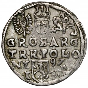 Zygmunt III Waza, Trojak Lublin 1597 - Ecke - rzadki