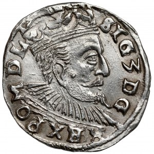 Zygmunt III Waza, Trojak Lublin 1597 - Ecke - data przy Orle