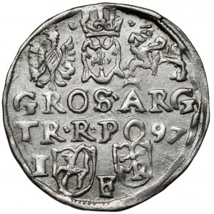 Zygmunt III Waza, Trojak Lublin 1597 - A pod Pogonią - b.rzadki