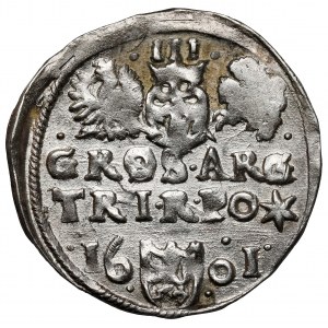 Zygmunt III Waza, Trojak Wschowa 1601 - gwiazda - bez L