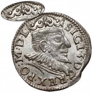 Zygmunt III Waza, Trojak Poznań 1593 - inna korona - piękny