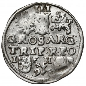 Zygmunt III Waza, Trojak Poznań 1598 - kwiat