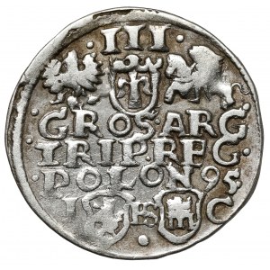 Zygmunt III Waza, Trojak Bydgoszcz 1595 - bez haków - wąska