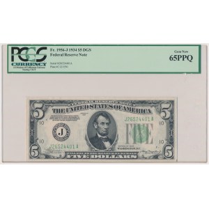 USA, 5 Dollars 1934