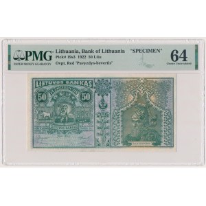 Litwa, SPECIMEN 50 Litu 1922