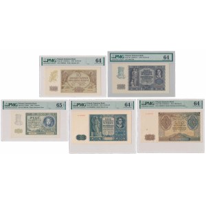 Zestaw 5-100 złotych 1940-1941 (5szt)
