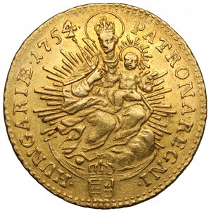 Węgry, Maria Teresa, Dukat 1754 KB, Kremnica