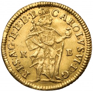 Węgry, Karol VI, Dukat 1729 KB, Kremnica