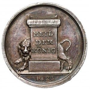 Niemcy, Bawaria, Ludwig I, Medal 1825 - Heil Dem König