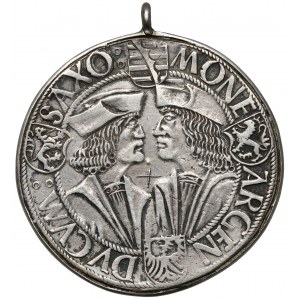 Saksonia, Friedrich III, Johann i Georg (1507-1525) Guldengroschen - rzadki