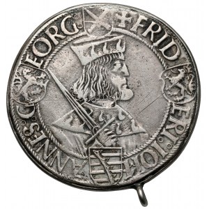 Saksonia, Friedrich III, Johann i Georg (1507-1525) Guldengroschen - rzadki