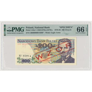 200 zł 1986 - WZÓR - CR 0000000 - No.0398