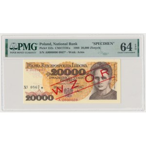 20.000 zł 1989 - WZÓR - A 0000000 - No.0867