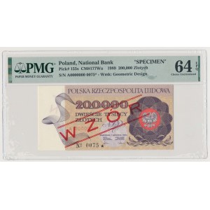 200.000 zł 1989 - WZÓR - A 0000000 - No.0075