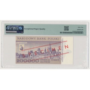 200.000 zł 1989 - WZÓR - A 0000000 - No.0075