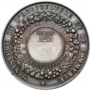 Francja, Niort, Medal 1874 - Ministere de L'Agriculture et du Commerce